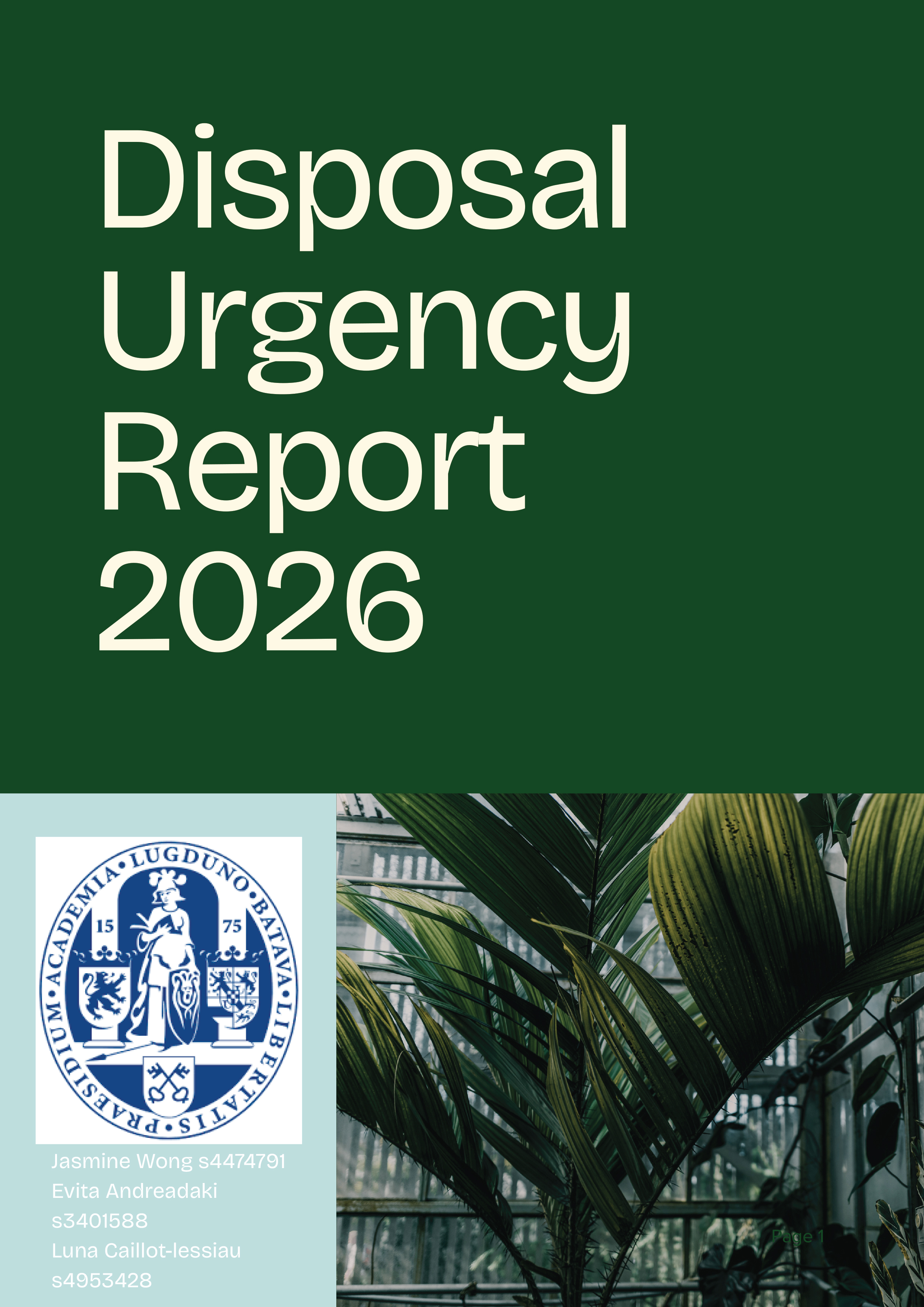 Disposal Urgency Report 2026